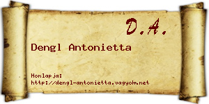 Dengl Antonietta névjegykártya